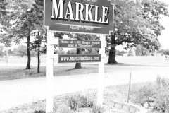 Welcome To Markle Black and White Photo